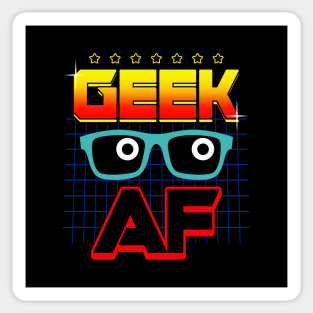 Proud Geek 80's Style Retro Rad Geek Meme Gift For Cool Geeks Sticker